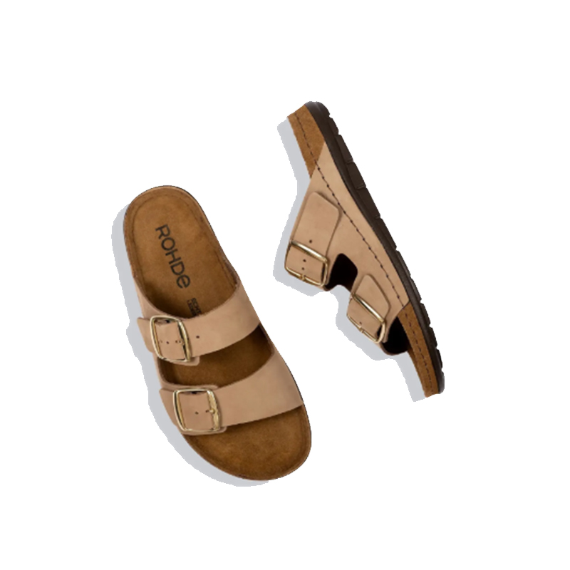 Sandali Rohde Easys N42 In Pelle Rossa, Comodi E Eleganti Per Donna, Tacco Basso, 39/40 EU